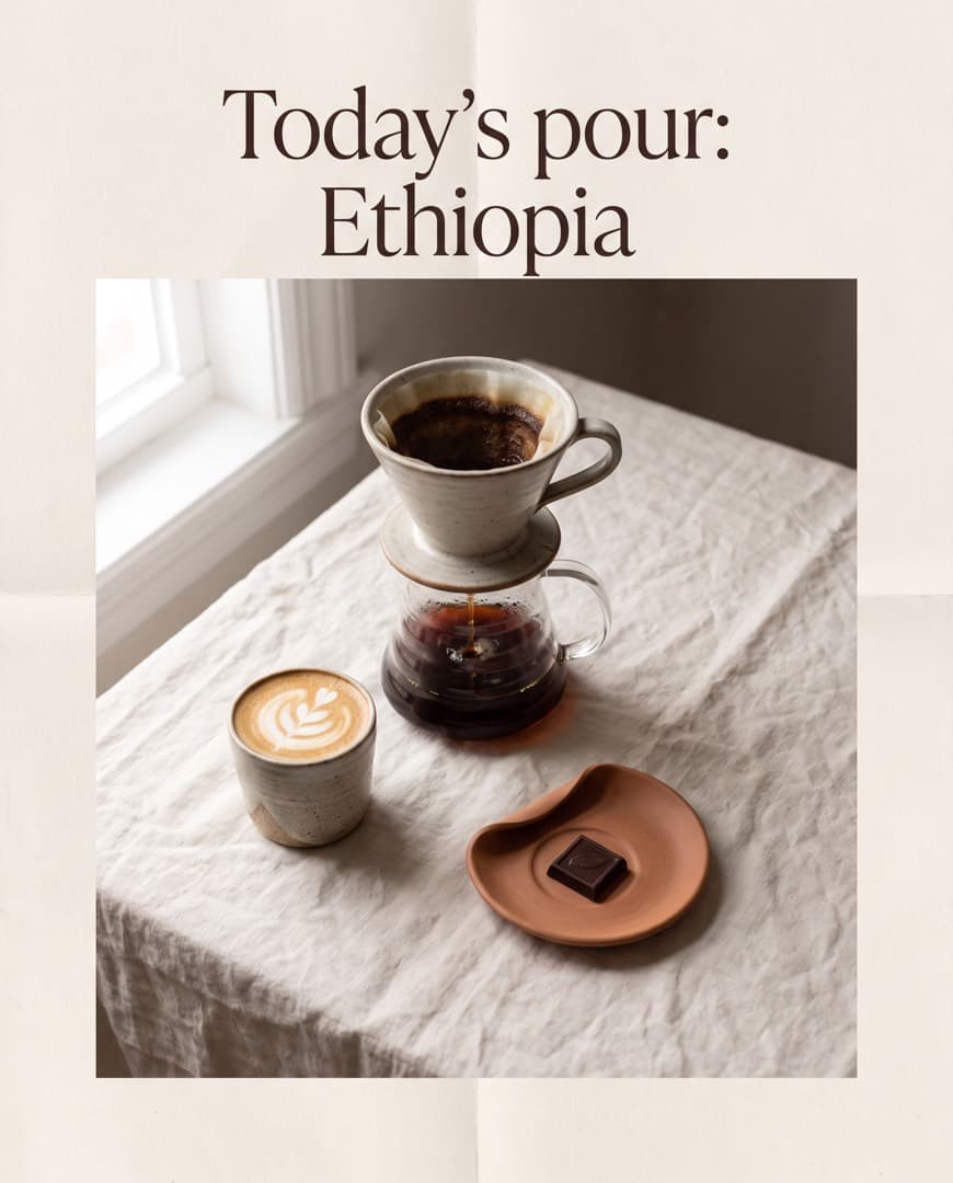 Sample cafe pour-over coffee carousel post
